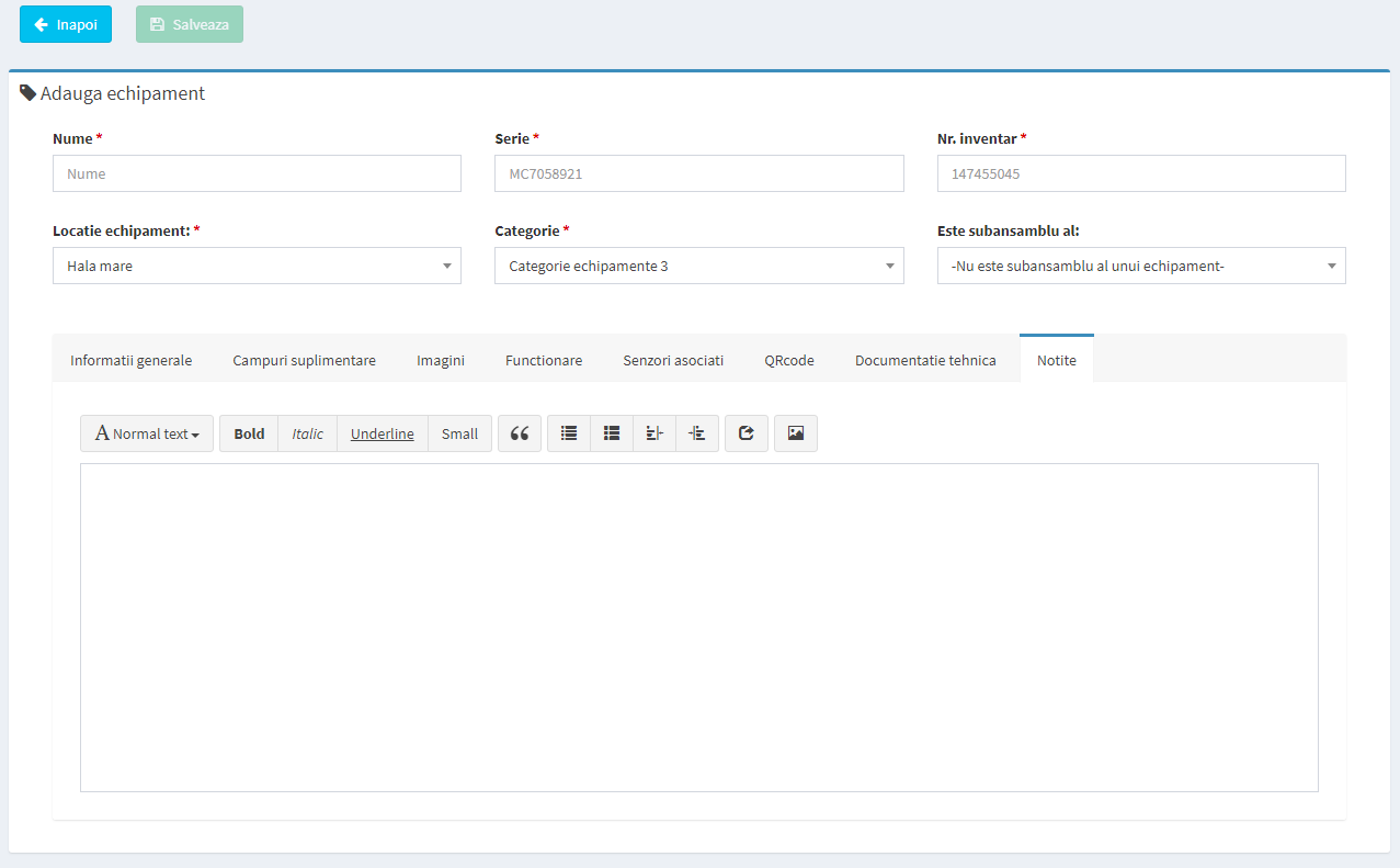 formular adauga echipament tab8