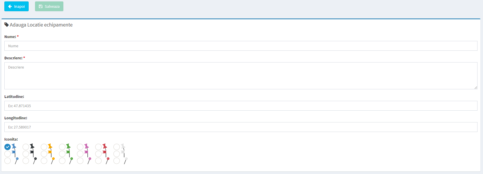 formular adauga locatie