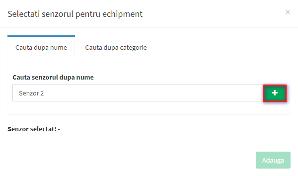 asociere senzor echipament tab 1 pas 2