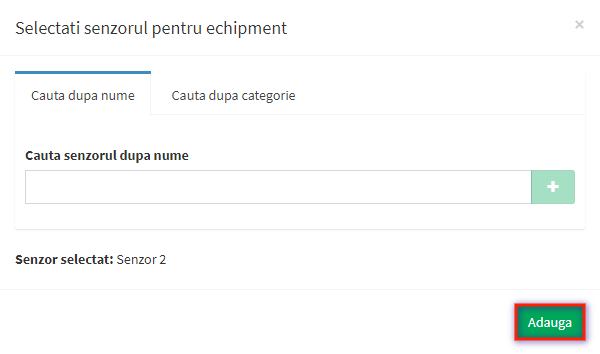 asociere senzor echipament tab 1 pas 3