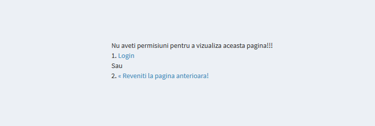 pagina fara permisiuni de vizualizare