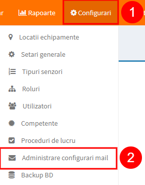 link administrare configurari mail