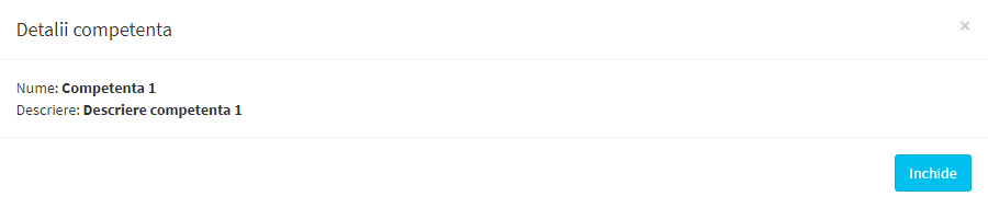 modal vizualizare competente