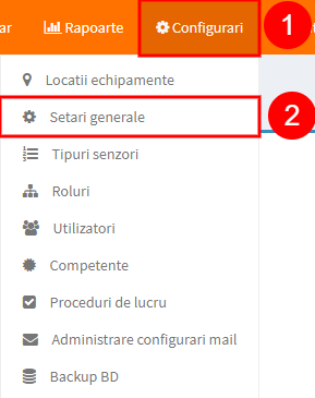 link acces setari generale
