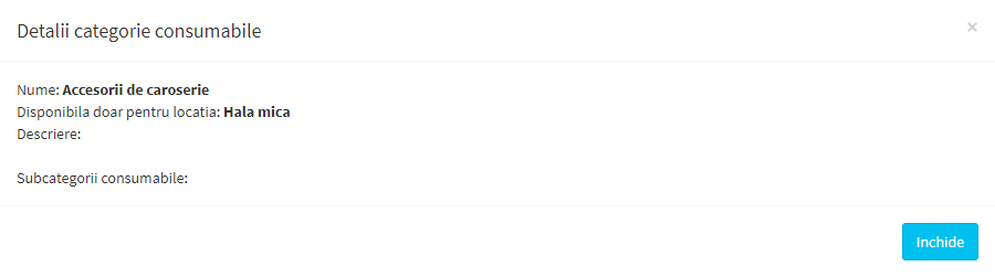 modal vizualizare categorii consumabile